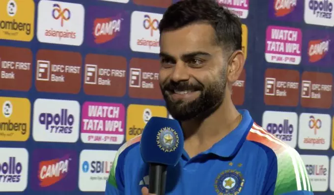 ತಾಯಿಯ ಮಡಿಲಿಗೆ ಮತ್ತೊಂದು ಪ್ರಶಸ್ತಿ: ವಡೋದರಾದಲ್ಲಿ ರನ್ ಮಷಿನ್ ವಿರಾಟ್ ಕೊಹ್ಲಿ ಭಾವುಕ ನುಡಿ