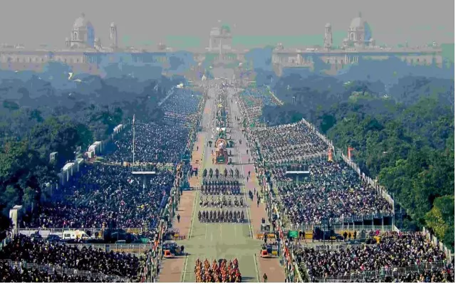 77ನೇ ಗಣರಾಜ್ಯೋತ್ಸವದ ಮೆರವಣಿಗೆಯಲ್ಲಿ ಭಾರತ ಜಿ ಮೂಲಕ ಕಂಡಂತೆ, ಮೆರವಣಿಗೆಯಲ್ಲಿ ಸಾಗುವ ತುಕಡಿಗಳ ನೋಟ