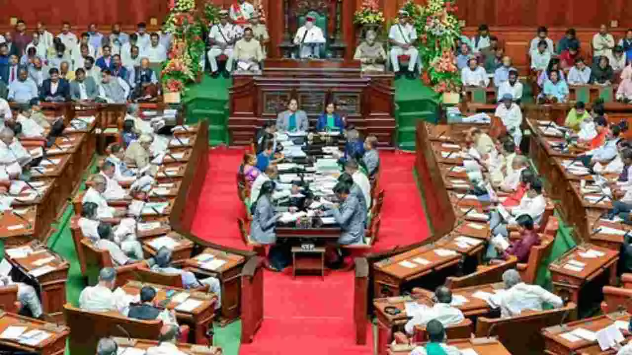 Karnataka legislative session: ವಿಧಾನ ಪರಿಷತ್‌ನಲ್ಲಿ ಮುಂದುವರಿದ ಪ್ರತಿಭಟನೆ