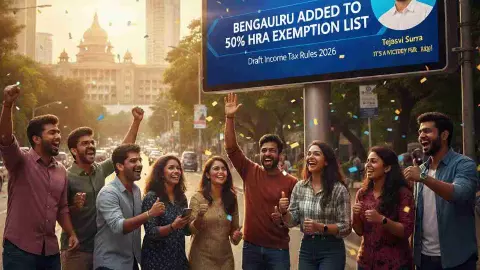 ಬೆಂಗಳೂರಿನ ಉದ್ಯೋಗಿಗಳಿಗೆ ಕೇಂದ್ರದಿಂದ ಬಂಪರ್ ಕೊಡುಗೆ: 50% ಎಚ್​​ಆರ್​​ಎ ವಿನಾಯಿತಿ