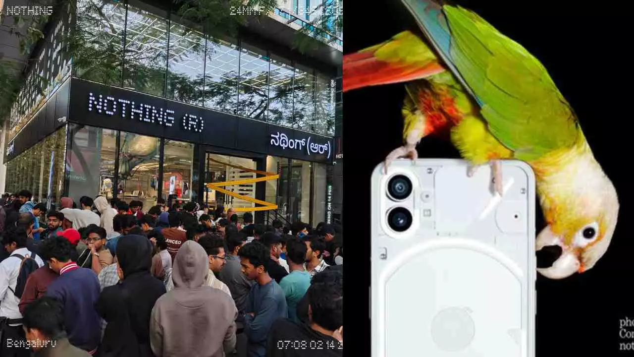 Nothing Store: ಬೆಂಗಳೂರಲ್ಲಿ ನಥಿಂಗ್ ಫೋನ್ ಕ್ರೇಜ್; ಮುಂಜಾನೆಯೇ ಸಾಲುಗಟ್ಟಿ ನಿಂತ ಟೆಕ್ ಪ್ರಿಯರು! Nothing Store: ಬೆಂಗಳೂರಲ್ಲಿ ನಥಿಂಗ್ ಫೋನ್ ಕ್ರೇಜ್; ಮುಂಜಾನೆಯೇ ಸಾಲುಗಟ್ಟಿ ನಿಂತ ಟೆಕ್ ಪ್ರಿಯರು!