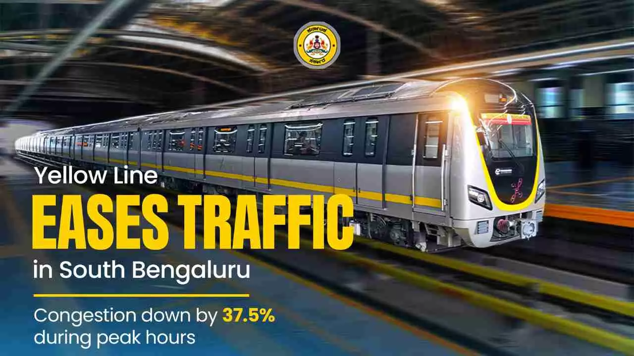 ನಮ್ಮ ಮೆಟ್ರೋ ಹಳದಿ ಮಾರ್ಗದಲ್ಲಿ ನಾಳೆ 8ನೇ ರೈಲು ಸಂಚಾರ : ಕಾಯುವಿಕೆ ಸಮಯ ಕಡಿತ ನಮ್ಮ ಮೆಟ್ರೋ ಹಳದಿ ಮಾರ್ಗದಲ್ಲಿ ನಾಳೆ 8ನೇ ರೈಲು ಸಂಚಾರ : ಕಾಯುವಿಕೆ ಸಮಯ ಕಡಿತ