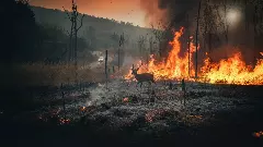 ಚಿತೆಯಾಗುತ್ತಿದೆ ಅರಣ್ಯ, ಮುರಿಯುತ್ತಿದೆ ಆಹಾರ ಸರಪಳಿ:  ಕಾಡ್ಗಿಚ್ಚಿಗೆ ವನ್ಯಜೀವಿಗಳ ರೋದನ