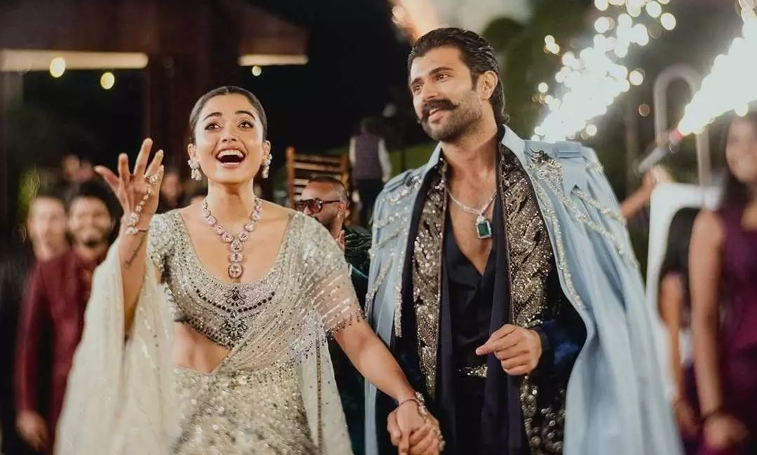 ರಶ್ಮಿಕಾ-ವಿಜಯ್ ಸಂಗೀತ ಸಂಭ್ರಮ: ಬೆಳ್ಳಿ ಬಣ್ಣದ ಲೆಹೆಂಗಾದಲ್ಲಿ ಮಿಂಚಿದ ಕೊಡಗಿನ ಬೆಡಗಿ