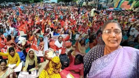 ʼಸೀರೆ ಭಾಗ್ಯʼ : ಸೀರೆ ಬದಲು ಗೌರವಧನ ಹೆಚ್ಚಿಸಲು ಅಂಗನವಾಡಿ ಕಾರ್ಯಕರ್ತೆಯರ ಒತ್ತಾಯ