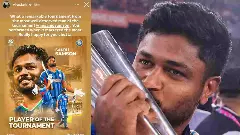 ಟಿ20 ವಿಶ್ವಕಪ್ ಸರಣಿ ಶ್ರೇಷ್ಠ ಪ್ರಶಸ್ತಿ ಗೆದ್ದ ಸಂಜು ಸ್ಯಾಮ್ಸನ್‌ಗೆ ವಿರಾಟ್ ಕೊಹ್ಲಿಯ ವಿಶೇಷ ಶುಭಾಶಯ ಹೀಗಿದೆ...