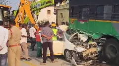 ತಿರುಪತಿಗೆ ತೆರಳುತ್ತಿದ್ದ ಬೆಂಗಳೂರಿನ ಕಾರು ಭೀಕರ ಅಪಘಾತ: ದಂಪತಿ ಸೇರಿ 4 ವರ್ಷದ ಮಗು ಸಾವು