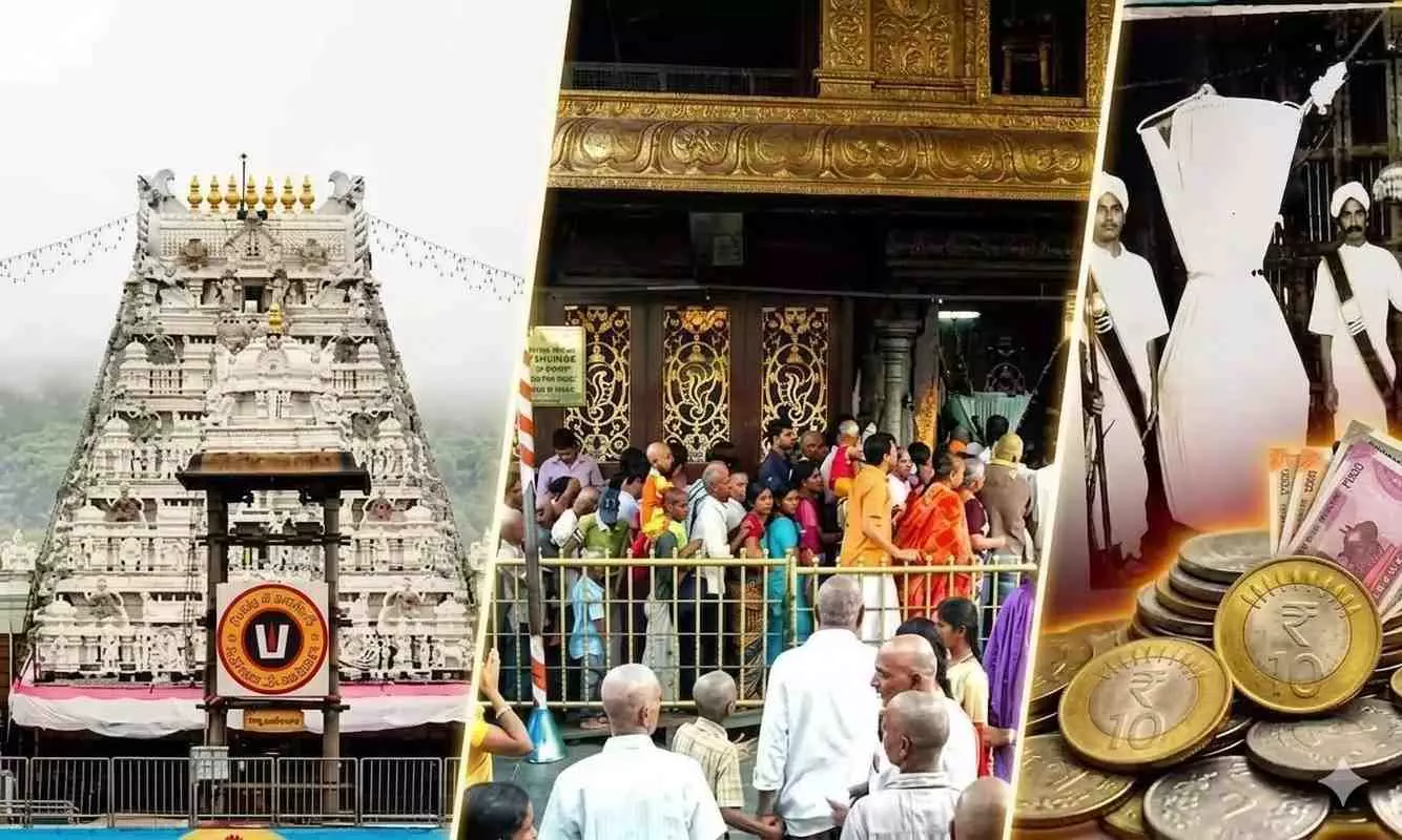 Tirupati Temple| ತಿರುಪತಿ ಹುಂಡಿ: ಸಂಪತ್ತಿನ ಒಡೆಯನ ದರಬಾರಿನಲ್ಲಿ ಸಣ್ಣ ನಾಣ್ಯಗಳ ದೊಡ್ಡ ರಹಸ್ಯ! Tirupati Temple| ತಿರುಪತಿ ಹುಂಡಿ: ಸಂಪತ್ತಿನ ಒಡೆಯನ ದರಬಾರಿನಲ್ಲಿ ಸಣ್ಣ ನಾಣ್ಯಗಳ ದೊಡ್ಡ ರಹಸ್ಯ!