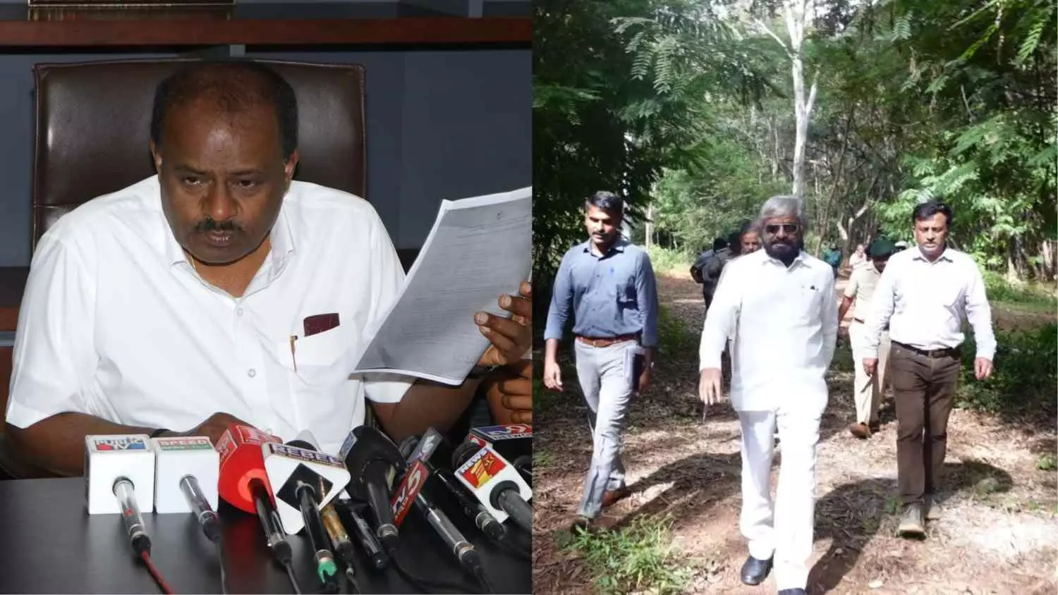ಎಚ್ಎಂಟಿ ಭೂ ವಿವಾದ: ಕೇಂದ್ರ ಸಚಿವ ಕುಮಾರಸ್ವಾಮಿಗೆ ಸಚಿವ ಈಶ್ವರ ಖಂಡ್ರೆ ತಿರುಗೇಟು ಎಚ್ಎಂಟಿ ಭೂ ವಿವಾದ: ಕೇಂದ್ರ ಸಚಿವ ಕುಮಾರಸ್ವಾಮಿಗೆ ಸಚಿವ ಈಶ್ವರ ಖಂಡ್ರೆ ತಿರುಗೇಟು