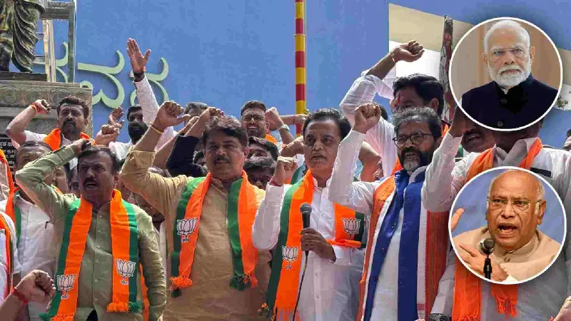 ಮೋದಿ ತಂದೆ ಕುರಿತ ಖರ್ಗೆ ಹೇಳಿಕೆ: ಬೆಂಗಳೂರಿನಲ್ಲಿ ಬಿಜೆಪಿ ತೀವ್ರ ಪ್ರತಿಭಟನೆ, ಆರ್. ಅಶೋಕ್ ಸೇರಿ ಹಲವರ ವಶ ಮೋದಿ ತಂದೆ ಕುರಿತ ಖರ್ಗೆ ಹೇಳಿಕೆ: ಬೆಂಗಳೂರಿನಲ್ಲಿ ಬಿಜೆಪಿ ತೀವ್ರ ಪ್ರತಿಭಟನೆ, ಆರ್. ಅಶೋಕ್ ಸೇರಿ ಹಲವರ ವಶ